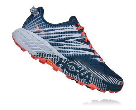 Hoka One One Speedgoat 4 - Sapatos De Caminhada Mulher Azuis | PT-Df02n8t